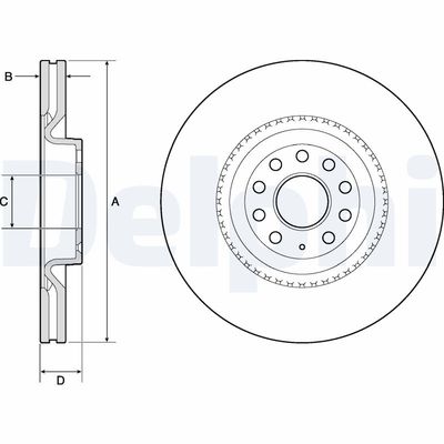 Brake Disc DELPHI BG9952