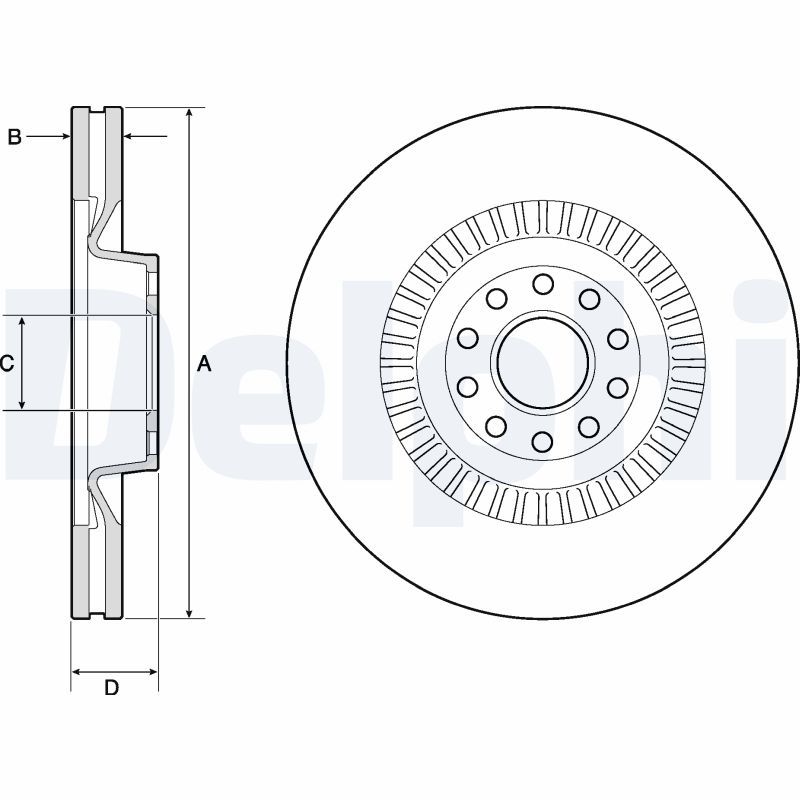 DELPHI BG9957 Brake Disc