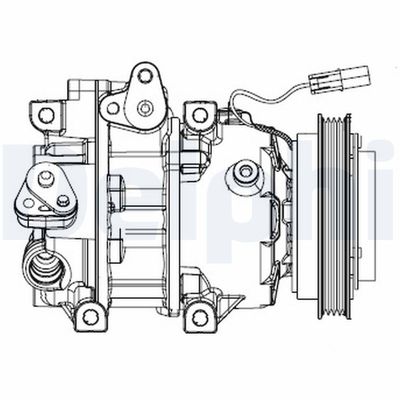 Compressor, air conditioning DELPHI CS20493