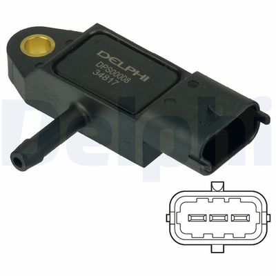 Sensor, exhaust pressure DELPHI DPS00008