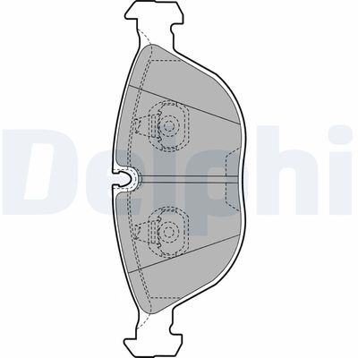 Brake Pad Set, disc brake DELPHI LP1002