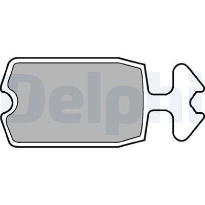 Brake Pad Set, disc brake DELPHI LP100