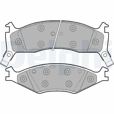 Brake Pad Set, disc brake DELPHI LP1021