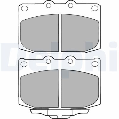 Brake Pad Set, disc brake DELPHI LP1060