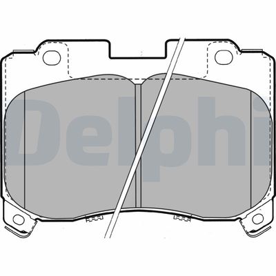 Brake Pad Set, disc brake DELPHI LP1061