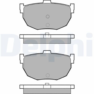 Brake Pad Set, disc brake DELPHI LP1072
