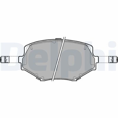 Brake Pad Set, disc brake DELPHI LP1074