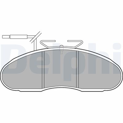 Brake Pad Set, disc brake DELPHI LP1096