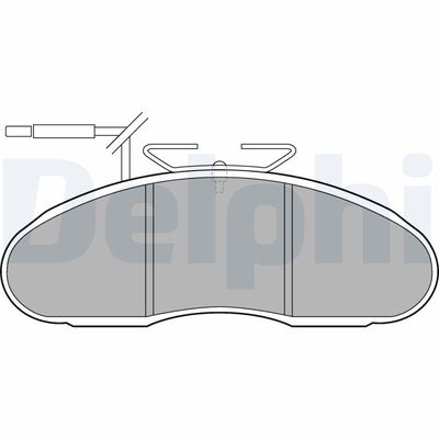 Brake Pad Set, disc brake DELPHI LP1105
