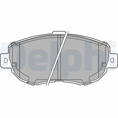 Brake Pad Set, disc brake DELPHI LP1140