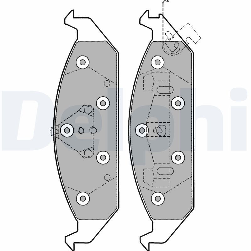 DELPHI LP1161 Brake Pad Set, disc brake