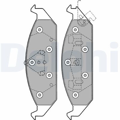 Brake Pad Set, disc brake DELPHI LP1161