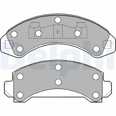 Brake Pad Set, disc brake DELPHI LP1173