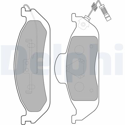 Brake Pad Set, disc brake DELPHI LP1299