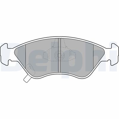Brake Pad Set, disc brake DELPHI LP1303