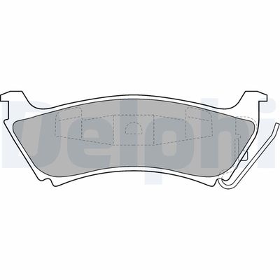 Brake Pad Set, disc brake DELPHI LP1501