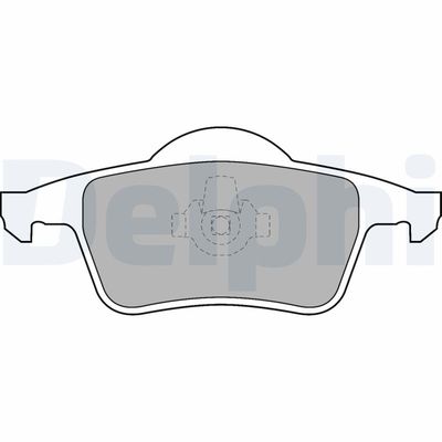 Brake Pad Set, disc brake DELPHI LP1504