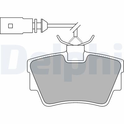Brake Pad Set, disc brake DELPHI LP1511