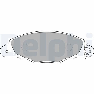 Brake Pad Set, disc brake DELPHI LP1554