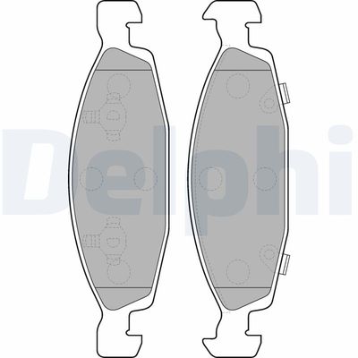 Brake Pad Set, disc brake DELPHI LP1557