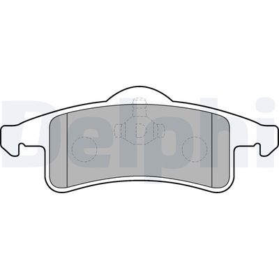 Brake Pad Set, disc brake DELPHI LP1558