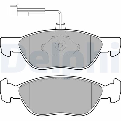 Brake Pad Set, disc brake DELPHI LP1586