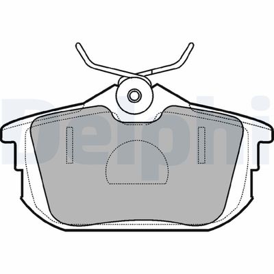 Brake Pad Set, disc brake DELPHI LP1593