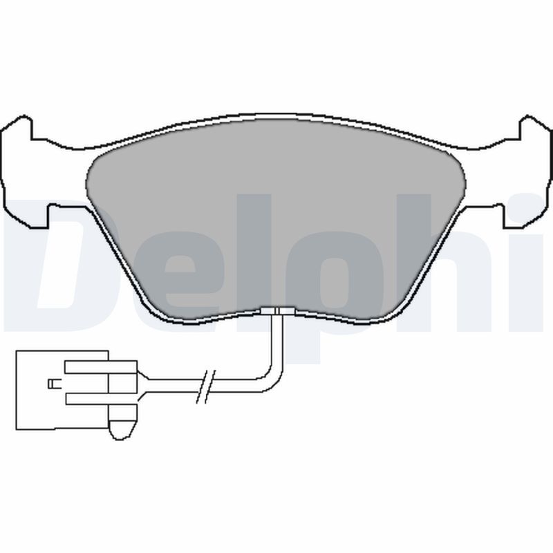 DELPHI LP1598 Brake Pad Set, disc brake