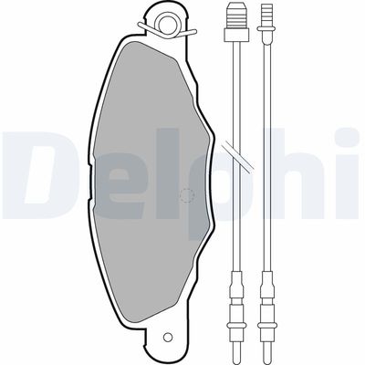 Brake Pad Set, disc brake DELPHI LP1629