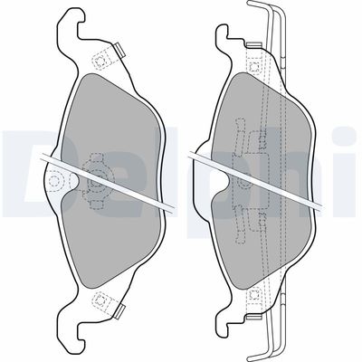 Brake Pad Set, disc brake DELPHI LP1673