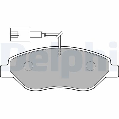 Brake Pad Set, disc brake DELPHI LP1720