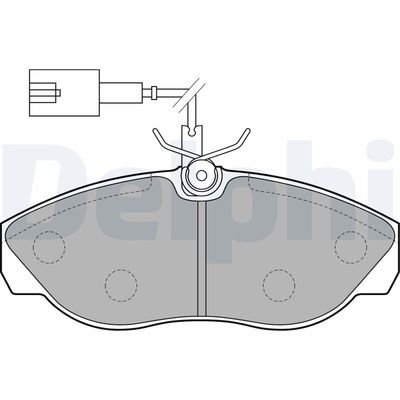 Brake Pad Set, disc brake DELPHI LP1748