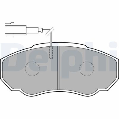 Brake Pad Set, disc brake DELPHI LP1750