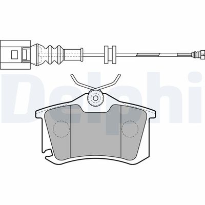 Brake Pad Set, disc brake DELPHI LP1815