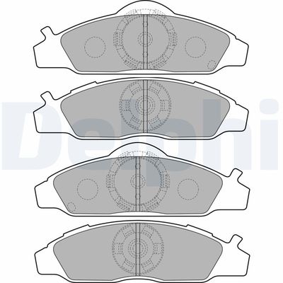 Brake Pad Set, disc brake DELPHI LP1817