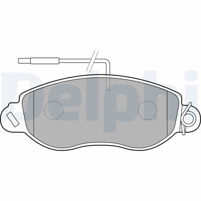 Brake Pad Set, disc brake DELPHI LP1848