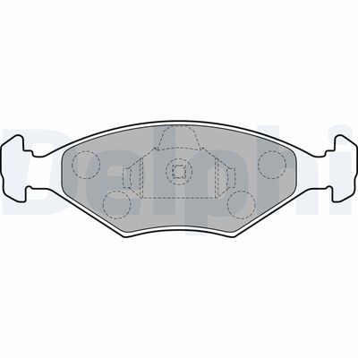 Brake Pad Set, disc brake DELPHI LP1854