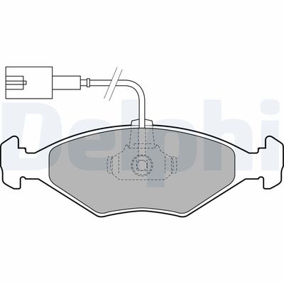Brake Pad Set, disc brake DELPHI LP1855