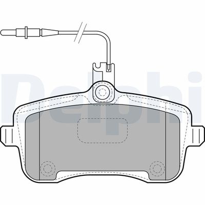 Brake Pad Set, disc brake DELPHI LP1890
