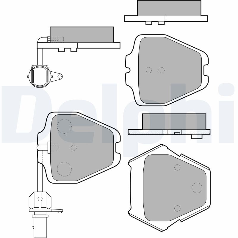 DELPHI LP1903 Brake Pad Set, disc brake