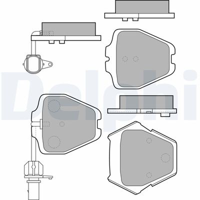 Brake Pad Set, disc brake DELPHI LP1903
