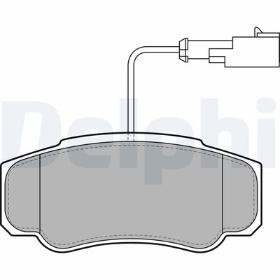 Brake Pad Set, disc brake DELPHI LP2054