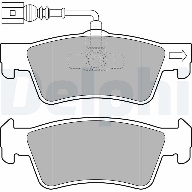 DELPHI LP2086 Brake Pad Set, disc brake