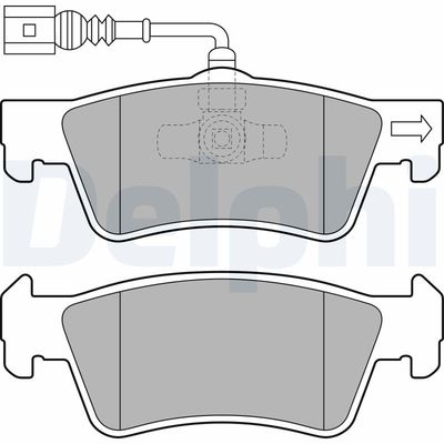 Brake Pad Set, disc brake DELPHI LP2086