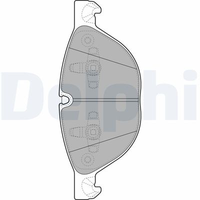 Brake Pad Set, disc brake DELPHI LP2091