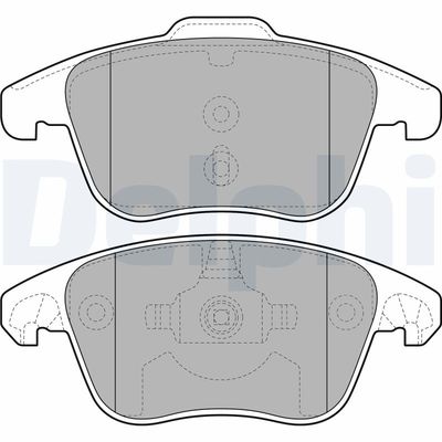 Brake Pad Set, disc brake DELPHI LP2100