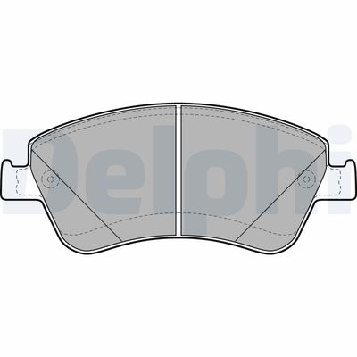 Brake Pad Set, disc brake DELPHI LP2102
