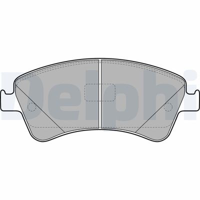 Brake Pad Set, disc brake DELPHI LP2104