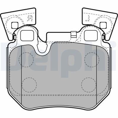 Brake Pad Set, disc brake DELPHI LP2121