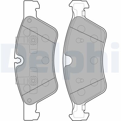 Brake Pad Set, disc brake DELPHI LP2125